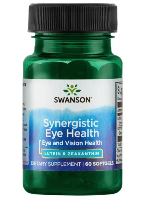 Swanson Synergistic Eye Health - Lutein & Zeaxanthin (zdraví očí), 60 sofgelových kapslí