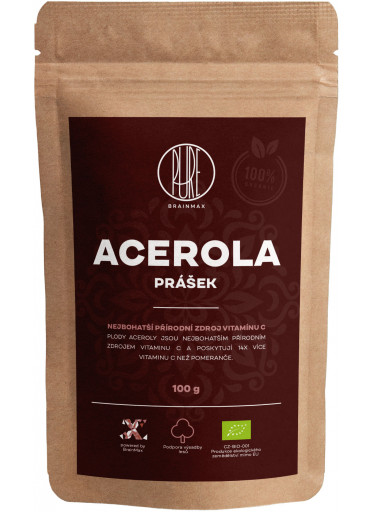 BrainMax Pure Acerola BIO prášek, 100 g