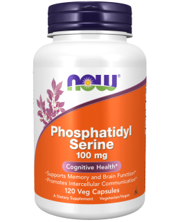 NOW Phosphatidyl Serine (Fosfatidylserin), 100 mg, 120 rostlinných kapslí