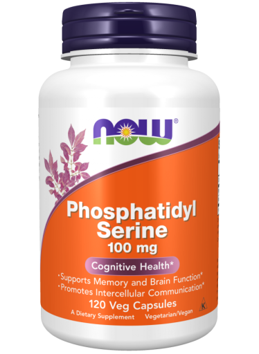 NOW Phosphatidyl Serine (Fosfatidylserin), 100 mg, 120 rostlinných kapslí