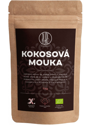 BrainMax Pure Kokosová mouka BIO, 1 kg