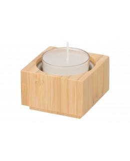 ČistéDřevo Bambusový svícen na čajovou svíčku - hranatý