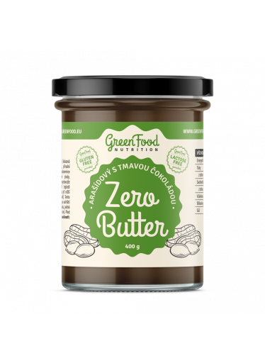 GreenFood Zero Butter Arašídový krém s tmavou čokoládou 400g