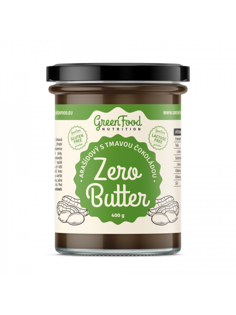 GreenFood Zero Butter Arašídový krém s tmavou čokoládou 400g