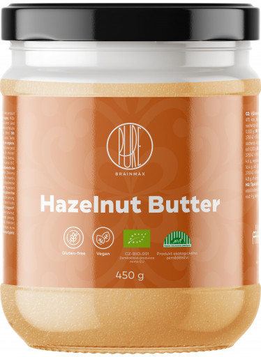 BrainMax Pure Hazelnut Butter, 100% Lískooříškový krém, BIO, 250 g