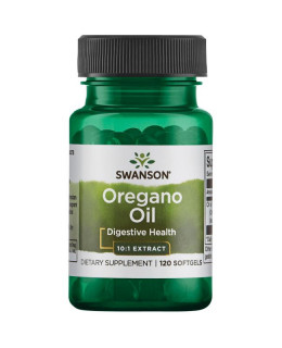 Swanson Oregano oil 10:1 (Extrakt z oregánového oleje), 150 mg, 120 softgel kapslí