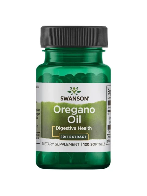 Swanson Oregano oil 10:1 (Extrakt z oregánového oleje), 150 mg, 120 softgel kapslí