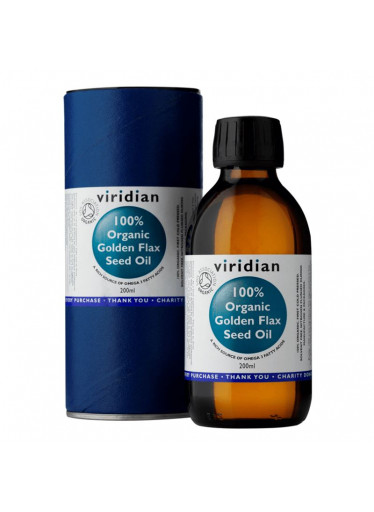 Viridian Golden Flax Seed Oil (Lněný olej) Organic, 200 ml