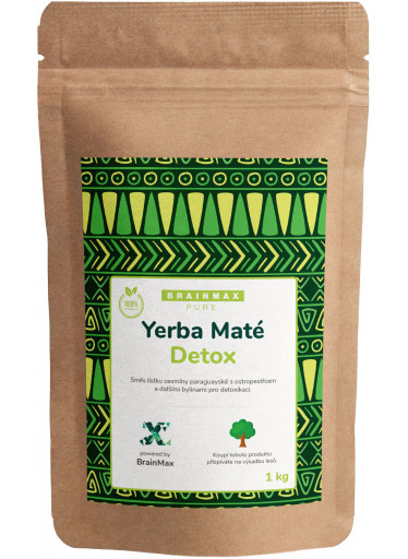 BrainMax Pure Organic Yerba Maté - Detox, 1000 g