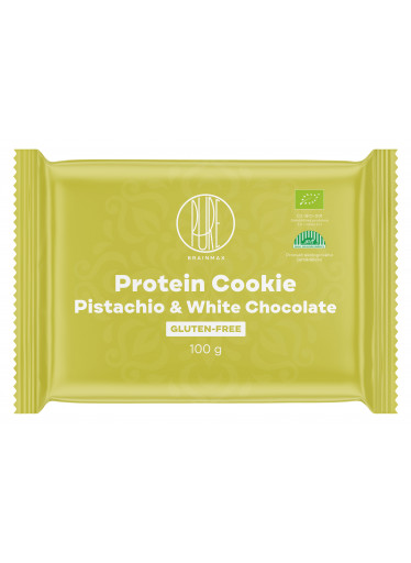 BrainMax Pure Protein Cookie - Pistácie & Bílá čokoláda, BIO, 100 g