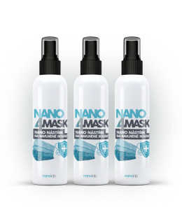 Nanolab 3 x NANO 4MASK nástřik nanostříbra na bavlněné roušky 100 ml - EXPIRACE 11/2022