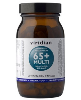 Viridian 65+ Multi (Natural multivitamín pro seniory), 60 kapslí