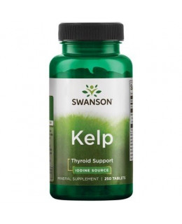 Swanson Kelp (Organický jód), 225 mcg, 250 tablet