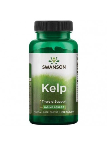 Swanson Kelp (Organický jód), 225 mcg, 250 tablet