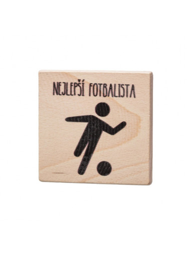 ČistéDřevo Dřevěný podtácek - Nejlepší fotbalista