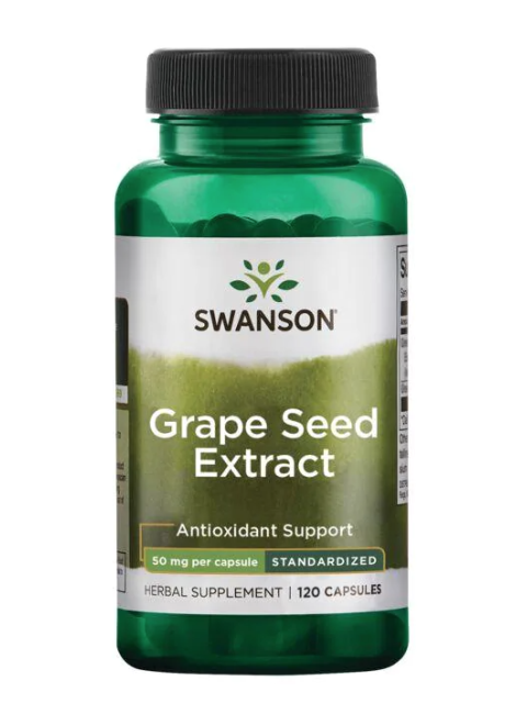 Swanson Grape Seed Extract (extrakt z hroznových jader) 50 mg, 120 kapslí
