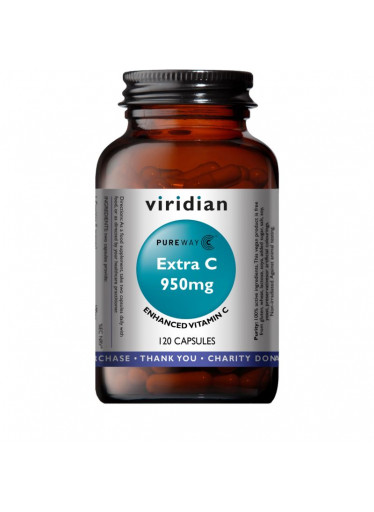 Viridian Extra C (Vitamín C), 950 mg, 120 kapslí