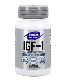 NOW IGF-1 Deer Antler Velvet Extract, 30 žvýkacích pastilek