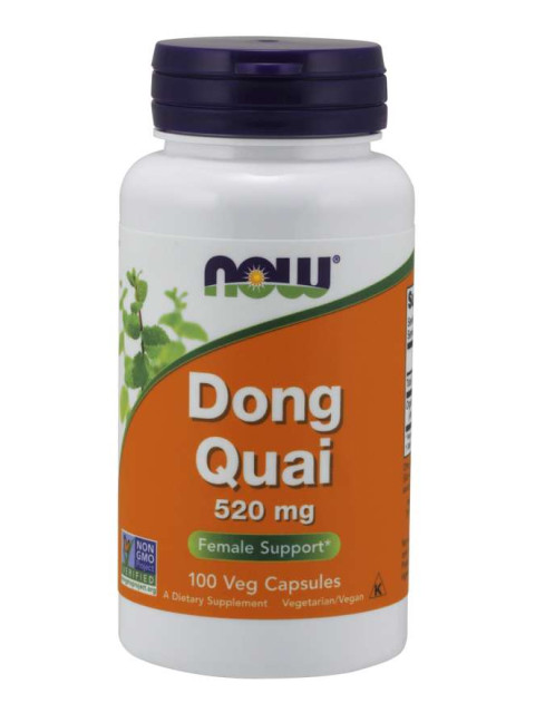 NOW Dong Quai (Andělika čínská), 520 mg, 100 rostlinných kapslí