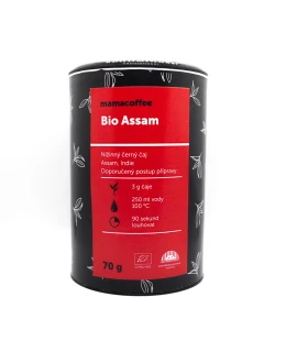 mamacoffee Bio čaj Assam sypaný 70g - Nížinný černý z oblasti Ásám