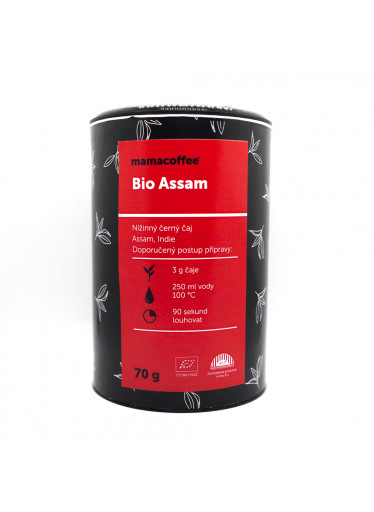 mamacoffee Bio čaj Assam sypaný 70g - Nížinný černý z oblasti Ásám - EXPIRACE 3/23