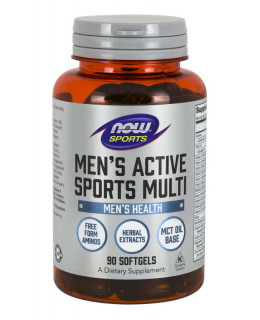 Now Men's Active Sports Multi (multivitamín pro aktivní muže), 90 softgelových kapslí