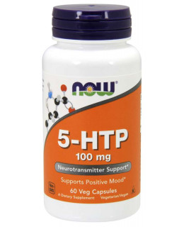 NOW 5-HTP, 100 mg, 60 rostlinných kapslí