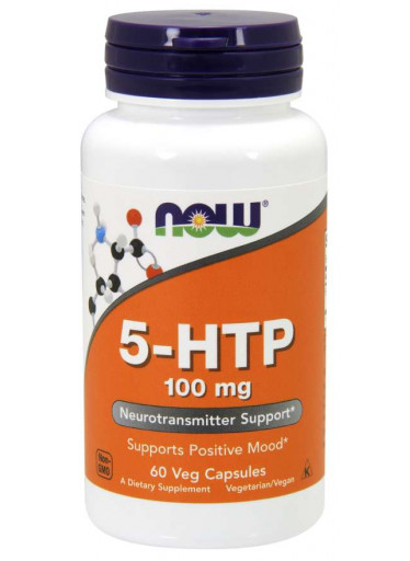 NOW 5-HTP, 100 mg, 60 rostlinných kapslí