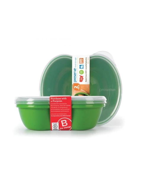 Preserve Svačinový box (2 ks) - zelený - ze 100% recyklovaného plastu