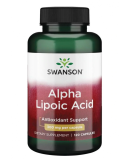Swanson Alpha Lipoic Acid (Kyselina Alfa lipoová), 300 mg, 120 kapslí