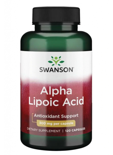 Swanson Alpha Lipoic Acid (Kyselina Alfa lipoová), 300 mg, 120 kapslí
