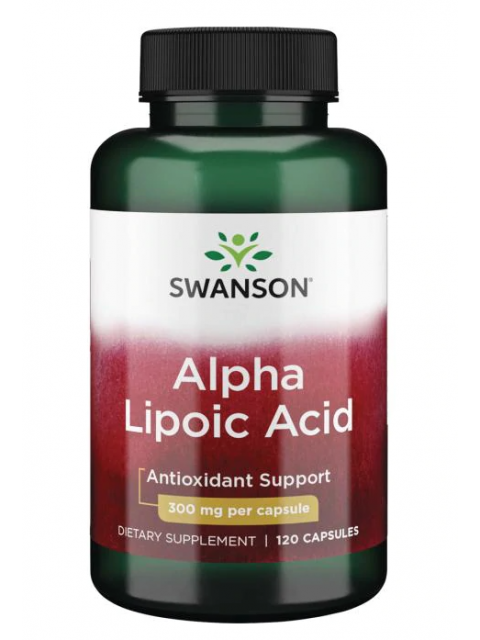 Swanson Alpha Lipoic Acid (Kyselina Alfa lipoová), 300 mg, 120 kapslí