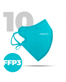 Nanolab 10 x Český bezpečný nano respirátor FFP3 modrý
