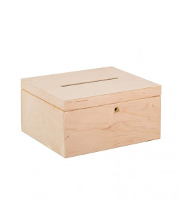 ČistéDřevo Dřevěný box na svatební přání na klíč