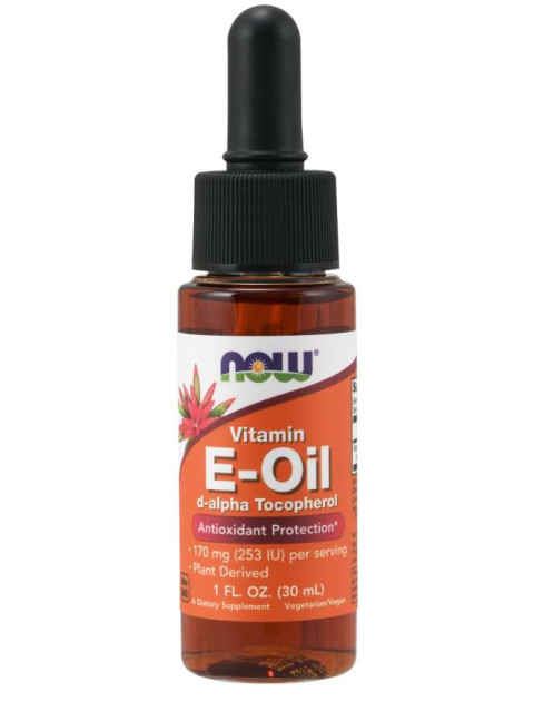 NOW Vitamin E-Oil, Tekutý Vitamín E, 30 ml.