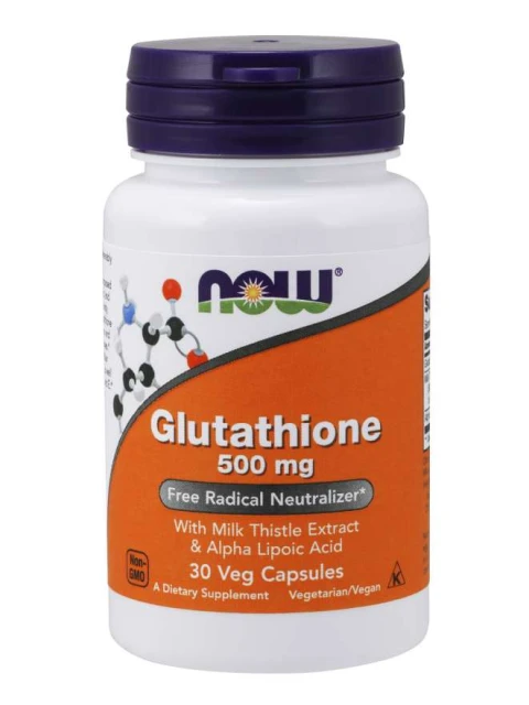 NOW Glutathione, redukovaný, 500 mg, 30 rostlinných kapslí