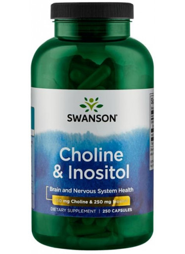 Swanson Cholin & Inositol, 250 mg, kapslí