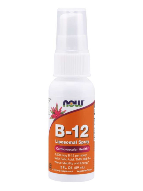 NOW Liposomal Vitamin B12 59ml sprej (Lipozomální vitamín B12)