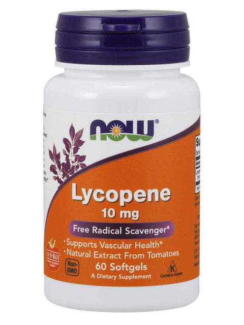 NOW Lycopen (Lykopen), 10 mg, 60 softgelových kapslí
