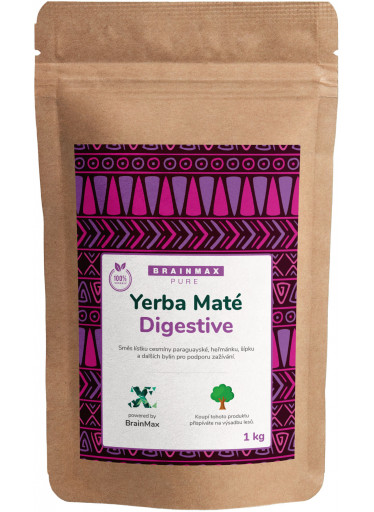 BrainMax Pure Organic Yerba Maté - Digestive, 1000 g