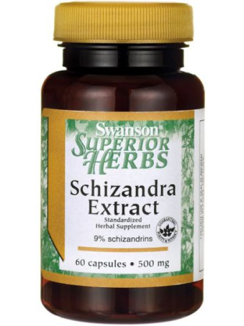 Swanson Schizandra Extract (Klanopraška čínská extrakt), 500 mg, 60 kapslí
