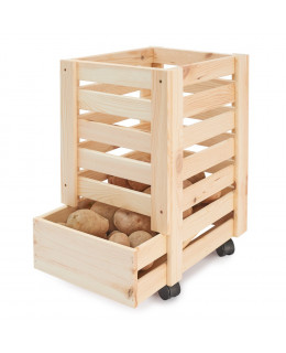 ČistéDřevo Dřevěná bedýnka na brambory 31 x 37 x 50 cm