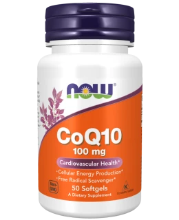 NOW CoQ10 (koenzym Q10) 100 mg, 50 softgelových kapslí