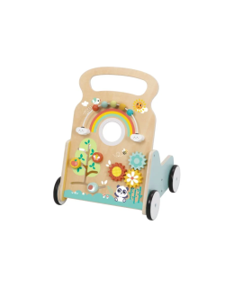 TookyToy Dřevěné dětské chodítko s aktivitami
