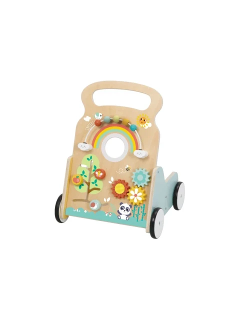 TookyToy Dřevěné dětské chodítko s aktivitami