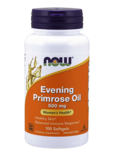 NOW Evening Primrose Oil (Pupálkový olej), 500 mg, 100 sofgel kapslí