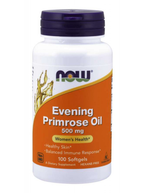 NOW Evening Primrose Oil (Pupálkový olej), 500 mg, 100 sofgel kapslí - EXPIRACE 2/23