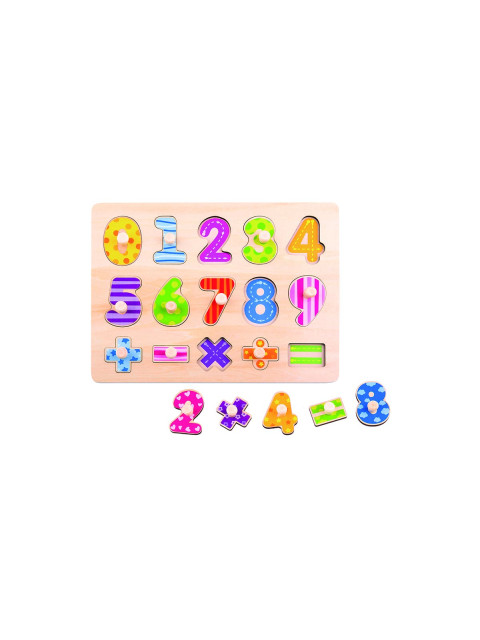 TookyToy Dřevěné vkládací puzzle - čísla