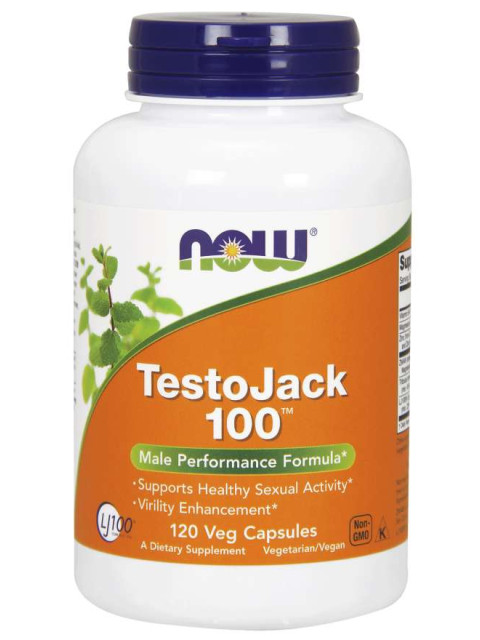 NOW TestoJack 100, 60 rostlinných kapslí
