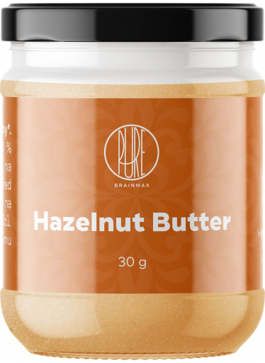 BrainMax Pure Hazelnut Butter, 100% Lískooříškový krém, BIO, 30 g